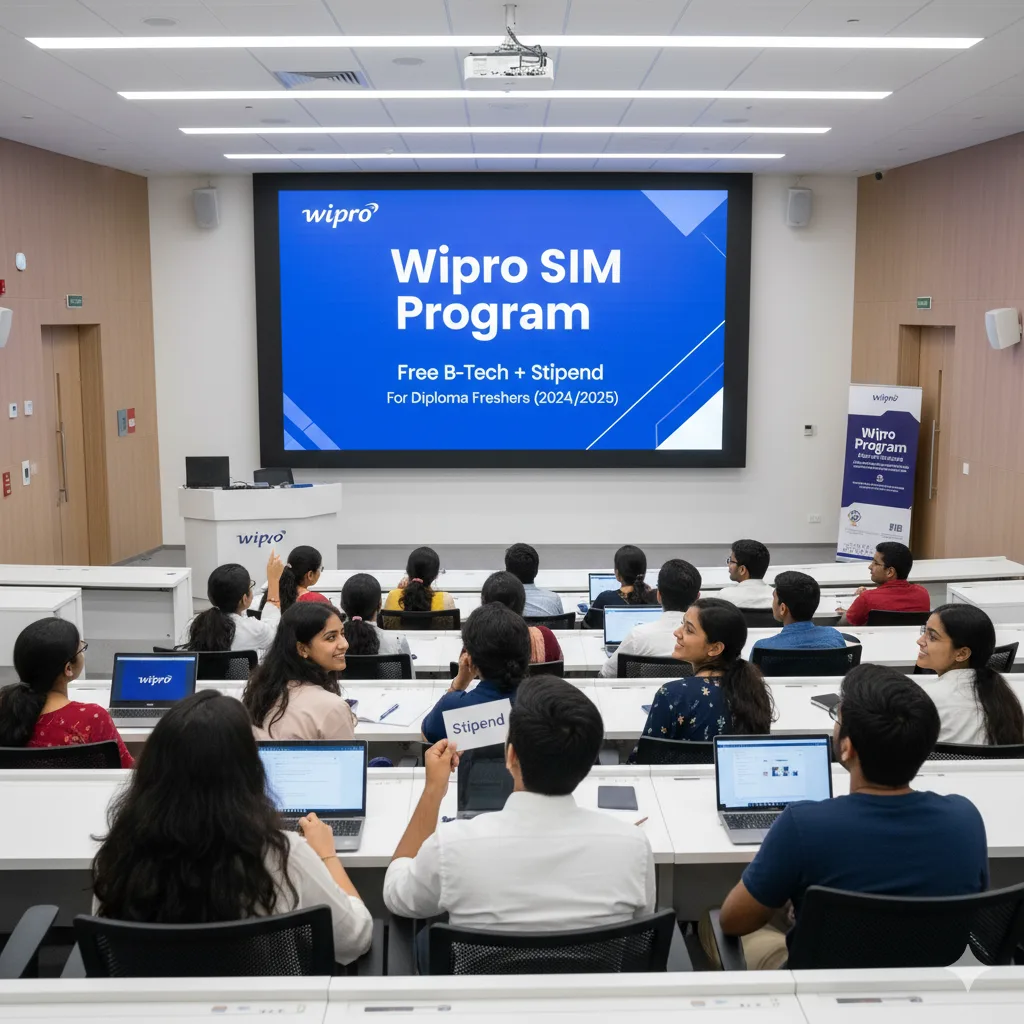 Wipro SIM Program | Free B.Tech + Stipend for Diploma Freshers (2024/2025)